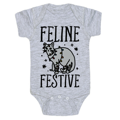 Feline Festive  Baby One-Piece