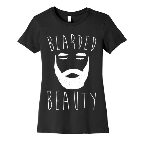 Bearded Beauty White Print Womens T-Shirt