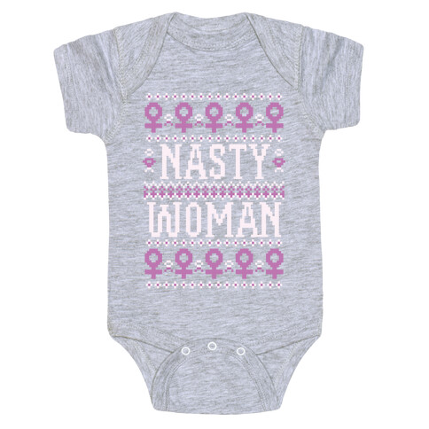 Nasty Woman Ugly Sweater Baby One-Piece