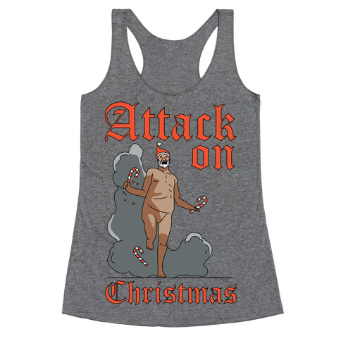 Attack On Christmas Racerback Tank Top