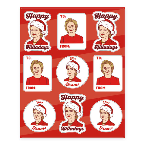 Happy Hilladays Sticker Sheet Stickers and Decal Sheet