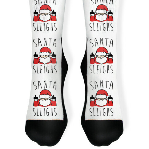 Santa Sleighs Sock