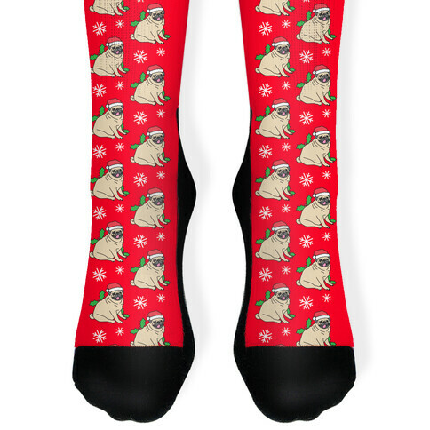 Christmas Pugs Sock