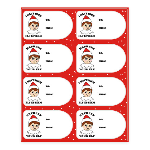 Express Your Elf Stickers and Decal Sheet