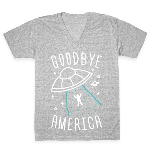Goodbye America V-Neck Tee Shirt