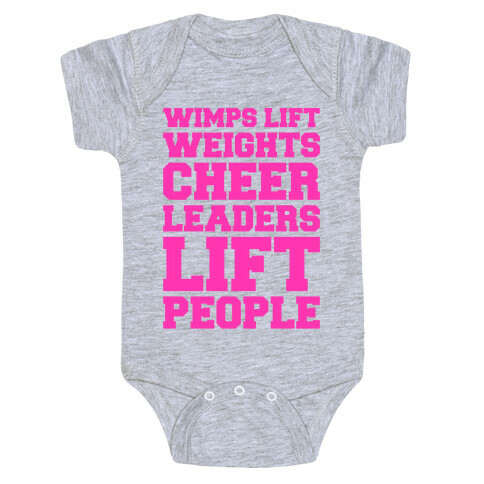 Cheerleaders Lift People Baby One-Piece