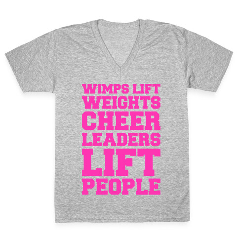Cheerleaders Lift People V-Neck Tee Shirt