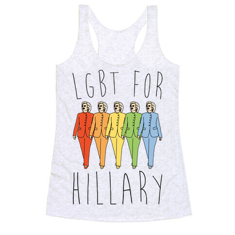 LGBT For Hillary Racerback Tank Top