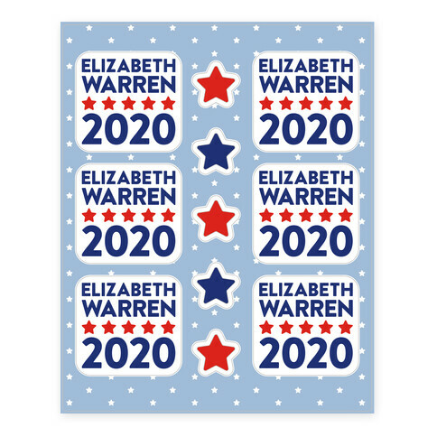 Elizabeth Warren 2020 Stickers and Decal Sheet