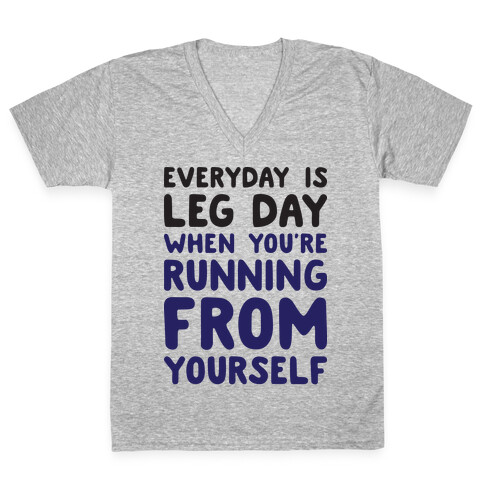 Running From Yourself V-Neck Tee Shirt