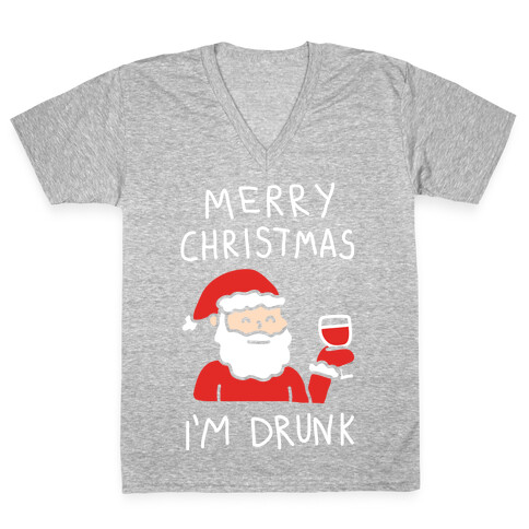 Merry Christmas I'm Drunk V-Neck Tee Shirt