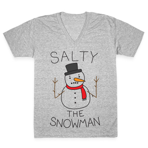 Salty The Snowman  V-Neck Tee Shirt