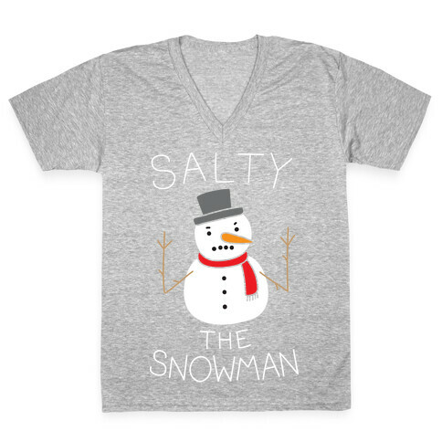 Salty The Snowman  V-Neck Tee Shirt