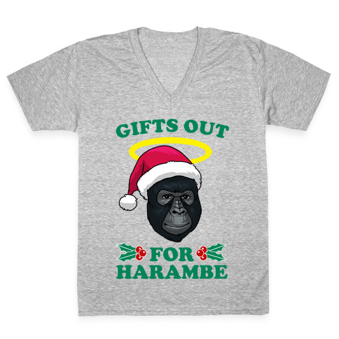 Gifts Out for Harambe V-Neck Tee Shirt