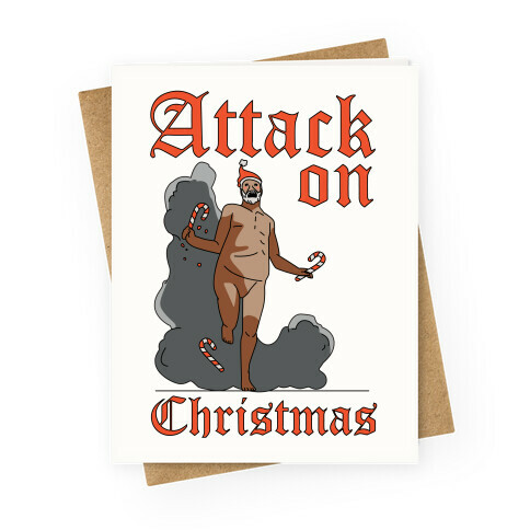 Attack On Christmas Greeting Card