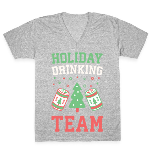 Holiday Drinking Team V-Neck Tee Shirt