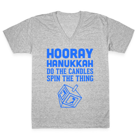 Hooray Hanukkah V-Neck Tee Shirt