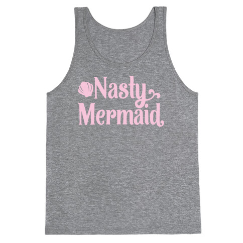 Nasty Woman Mermaid Parody White Print Tank Top