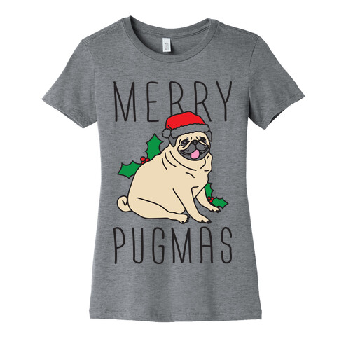 Merry Pugmas Womens T-Shirt