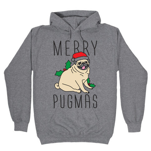 Merry Pugmas Hooded Sweatshirt