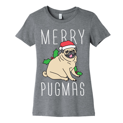 Merry Pugmas Womens T-Shirt