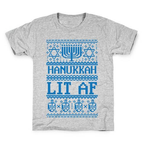 Hanukkah Lit AF Kids T-Shirt