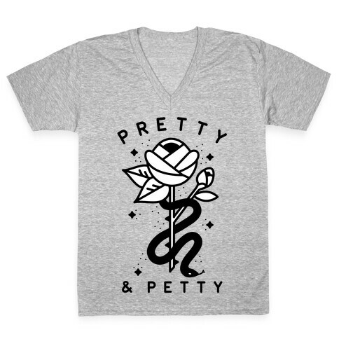 Pretty And Petty V-Neck Tee Shirt