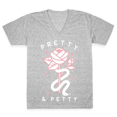 Pretty And Petty V-Neck Tee Shirt