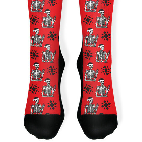 Christmas Skeleton Pattern Sock