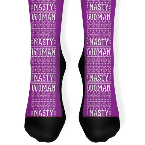 Nasty Woman Ugly Sweater Sock