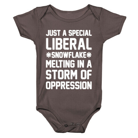 Just a Special Liberal Snowflake White Print Baby One-Piece