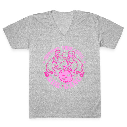 Support Your Local Girl Gang V-Neck Tee Shirt