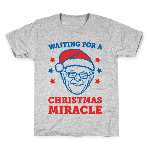 Waiting For A Christmas Miracle Bernie Sanders Kids T-Shirt