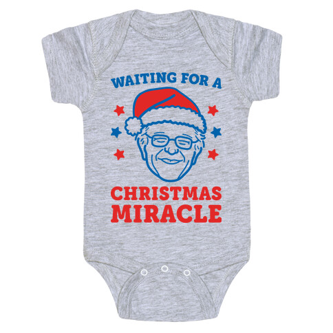Waiting For A Christmas Miracle Bernie Sanders Baby One-Piece