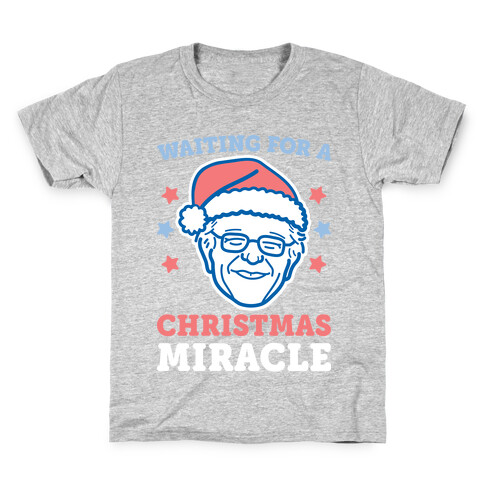 Waiting For A Christmas Miracle Bernie Sanders - White Kids T-Shirt