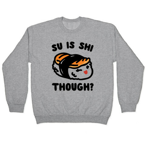 Su Is Shi Though White Print Pullover