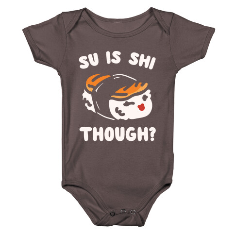 Su Is Shi Though White Print Baby One-Piece