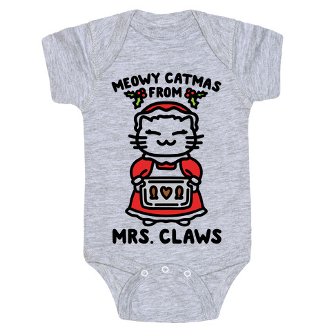 Meowy Catmas From Mrs. Claws  Baby One-Piece