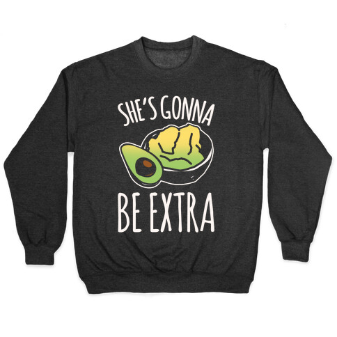 She's Gonna Be Extra White Print Pullover