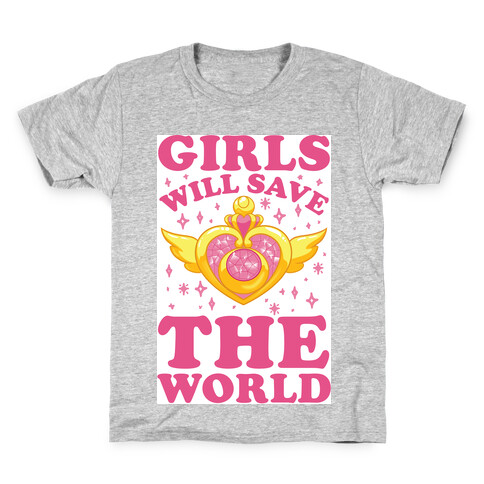 Girls Will Save The World Kids T-Shirt