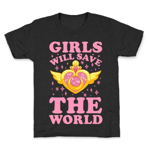 Girls Will Save The World Kids T-Shirt