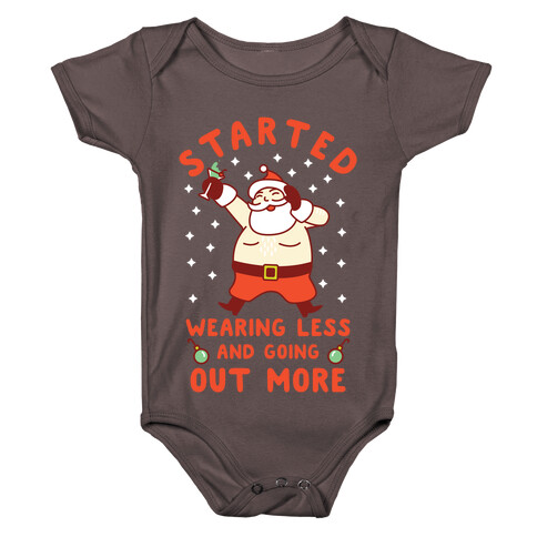 Santa Wearing Less and Going Out More Baby One-Piece