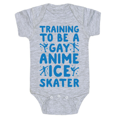 Training To Be A Gay Anime Ice Skater Baby One-Piece