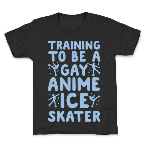 Training To Be A Gay Anime Ice Skater White Print  Kids T-Shirt