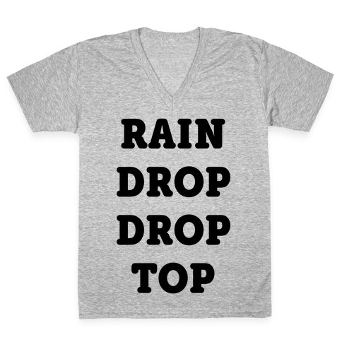 Rain Drop Drop Top V-Neck Tee Shirt