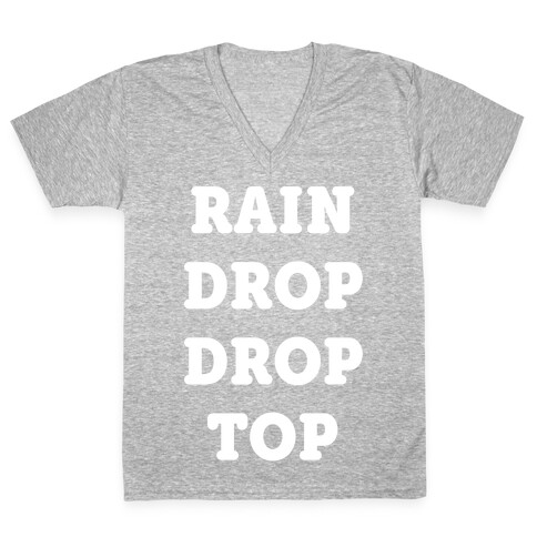 Rain Drop Drop Top V-Neck Tee Shirt