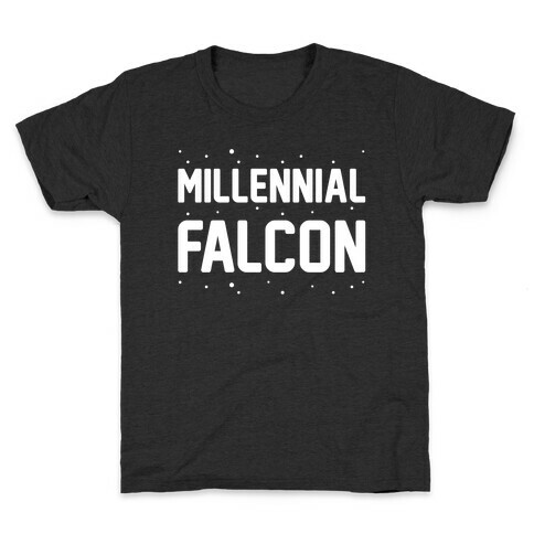 Millennial Falcon Parody White Print  Kids T-Shirt
