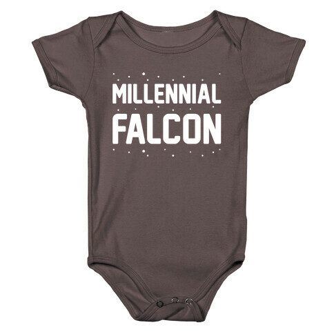 Millennial Falcon Parody White Print  Baby One-Piece