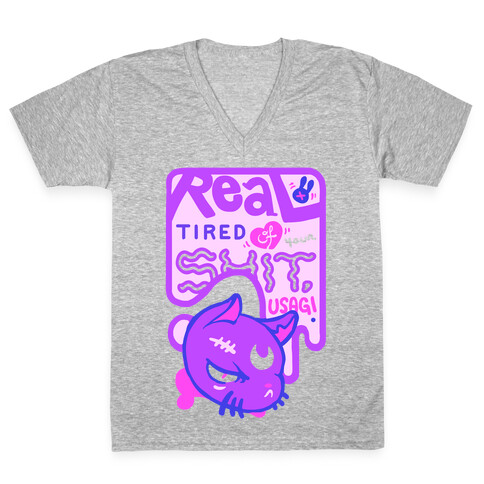 Real Tired of Your Shit, Usagi V-Neck Tee Shirt