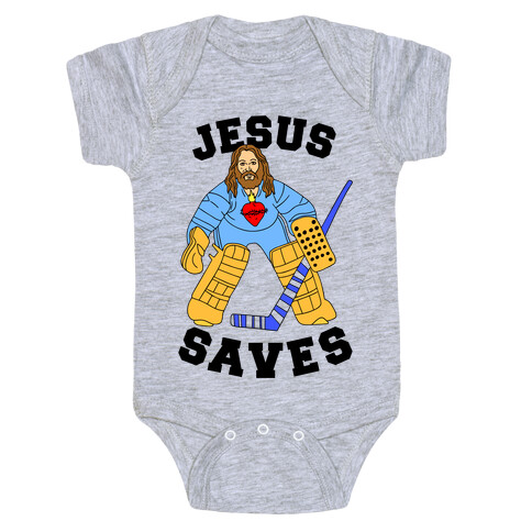 Jesus Saves (Hockey Edition) Baby One-Piece